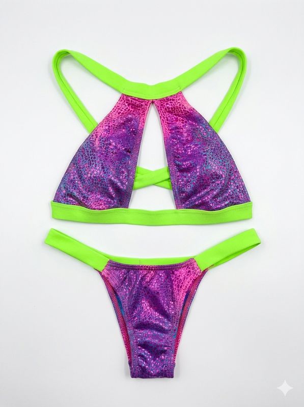 Swim Genesis - Bikini (Green/Pink) Small