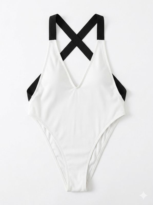 Swim Genesis - V-Front Cross-Back 1pc (White)