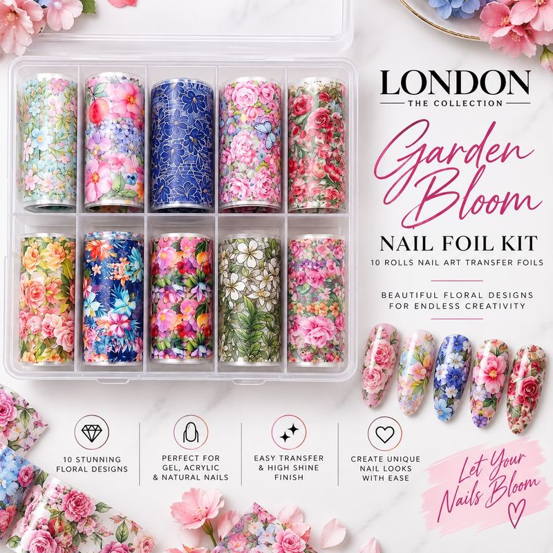 Garden Bloom Nail Foil Kit