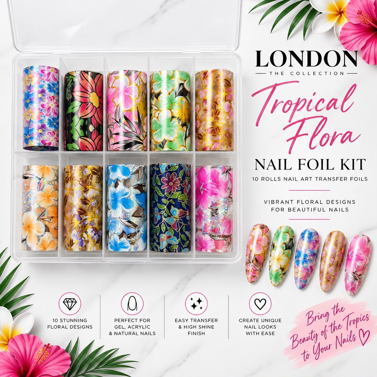 Tropical Flora Nail Foil Set