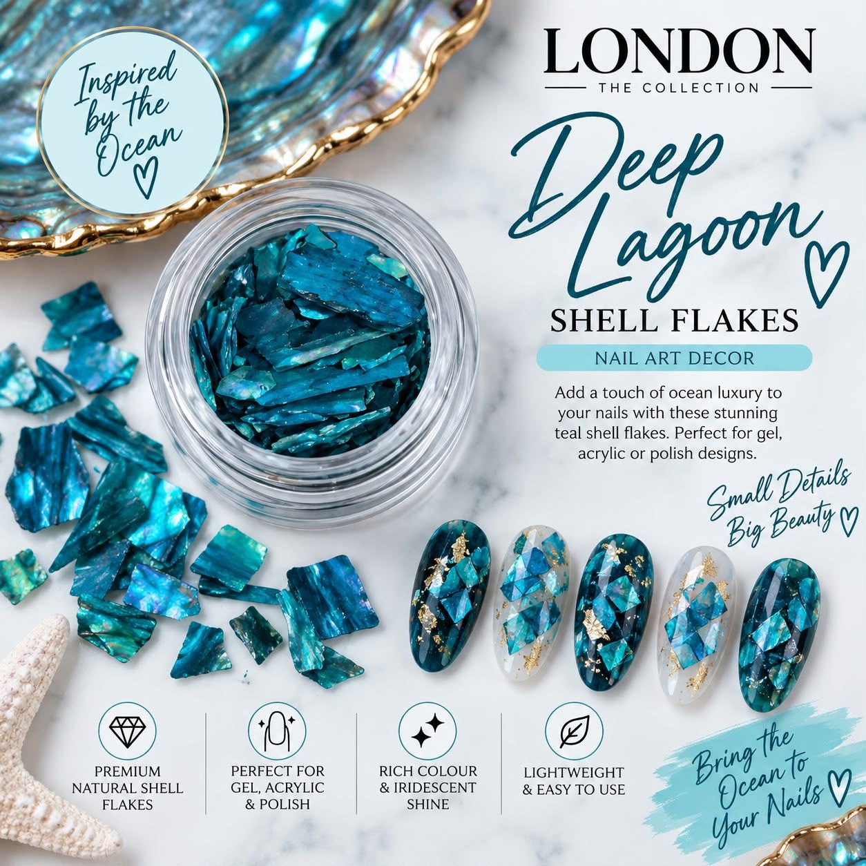 Deep Lagoon Shell Flakes