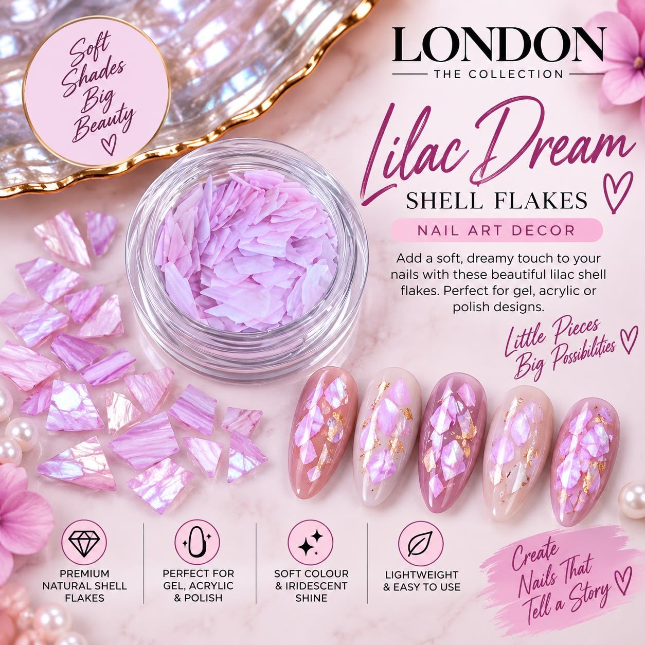 Lilac Dream Shell Flake