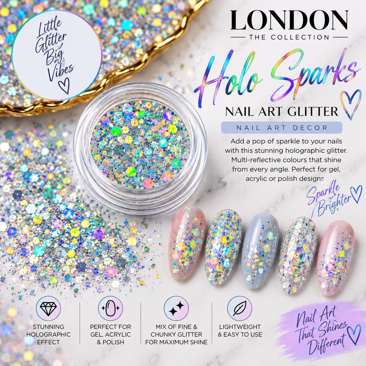 Holo Sparks Nail Art Glitter