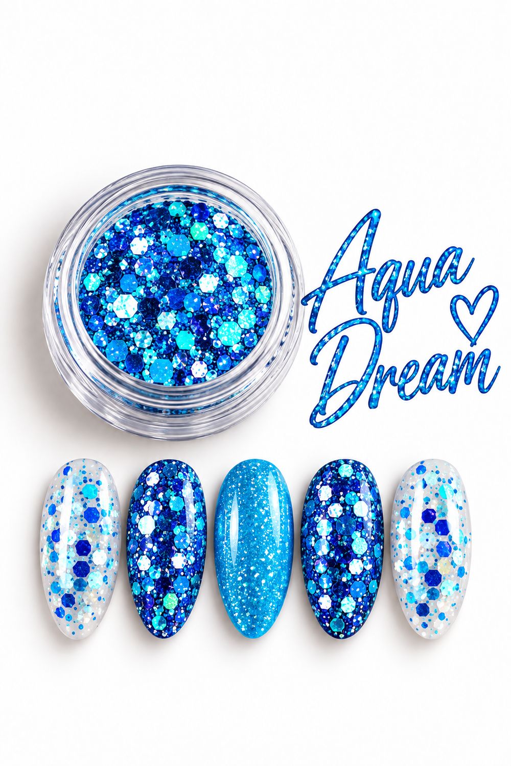 Aqua Dream - Nail Art Glitter