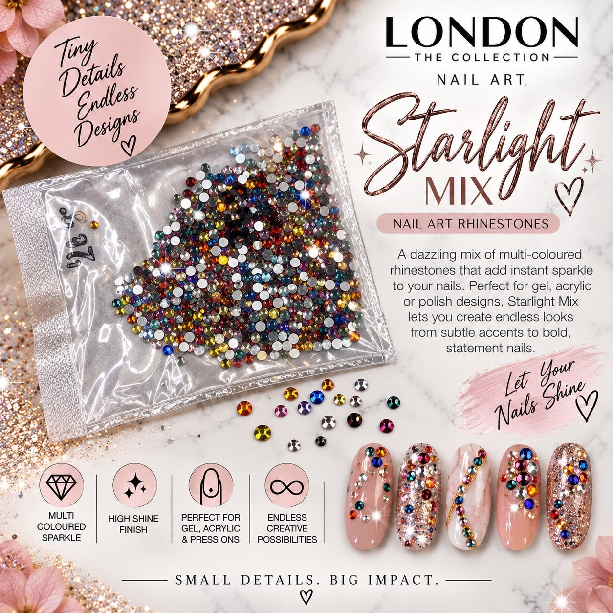 Starlight Mix Nail Art Rhinestones