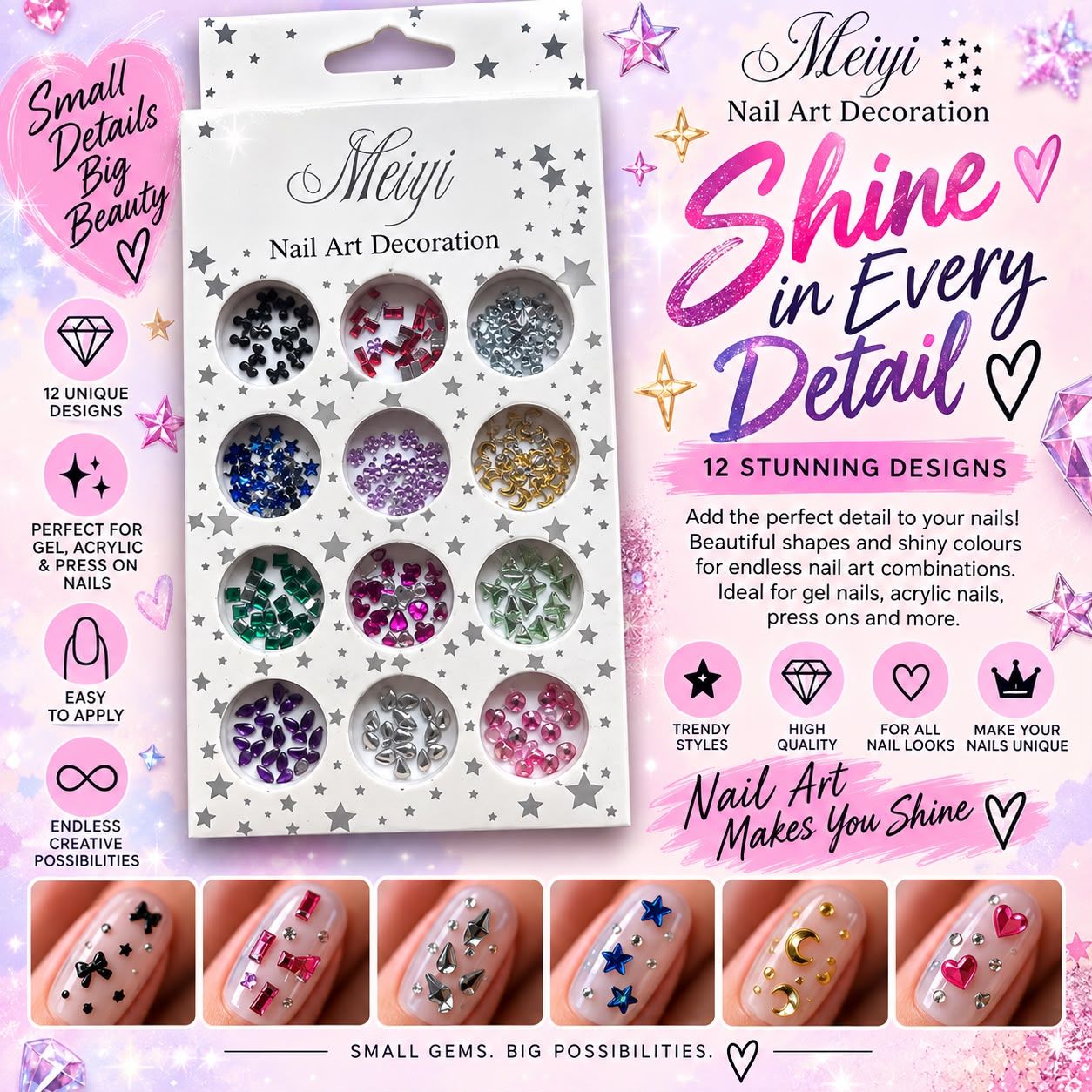 Meiyi Nail Art Decoration- Shine In Every Detail
