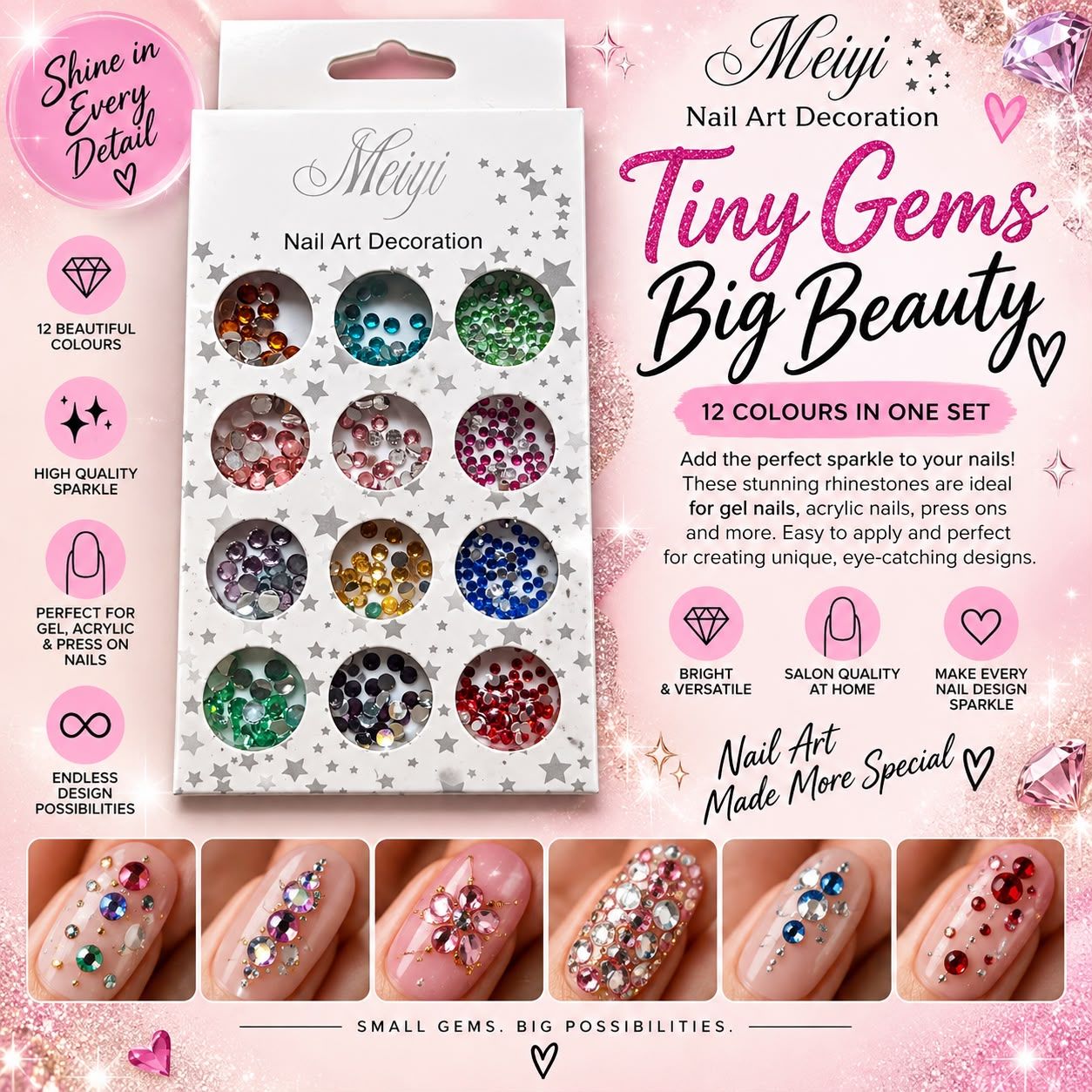 Meiyi Nail Art Decoration- Tiny Gems