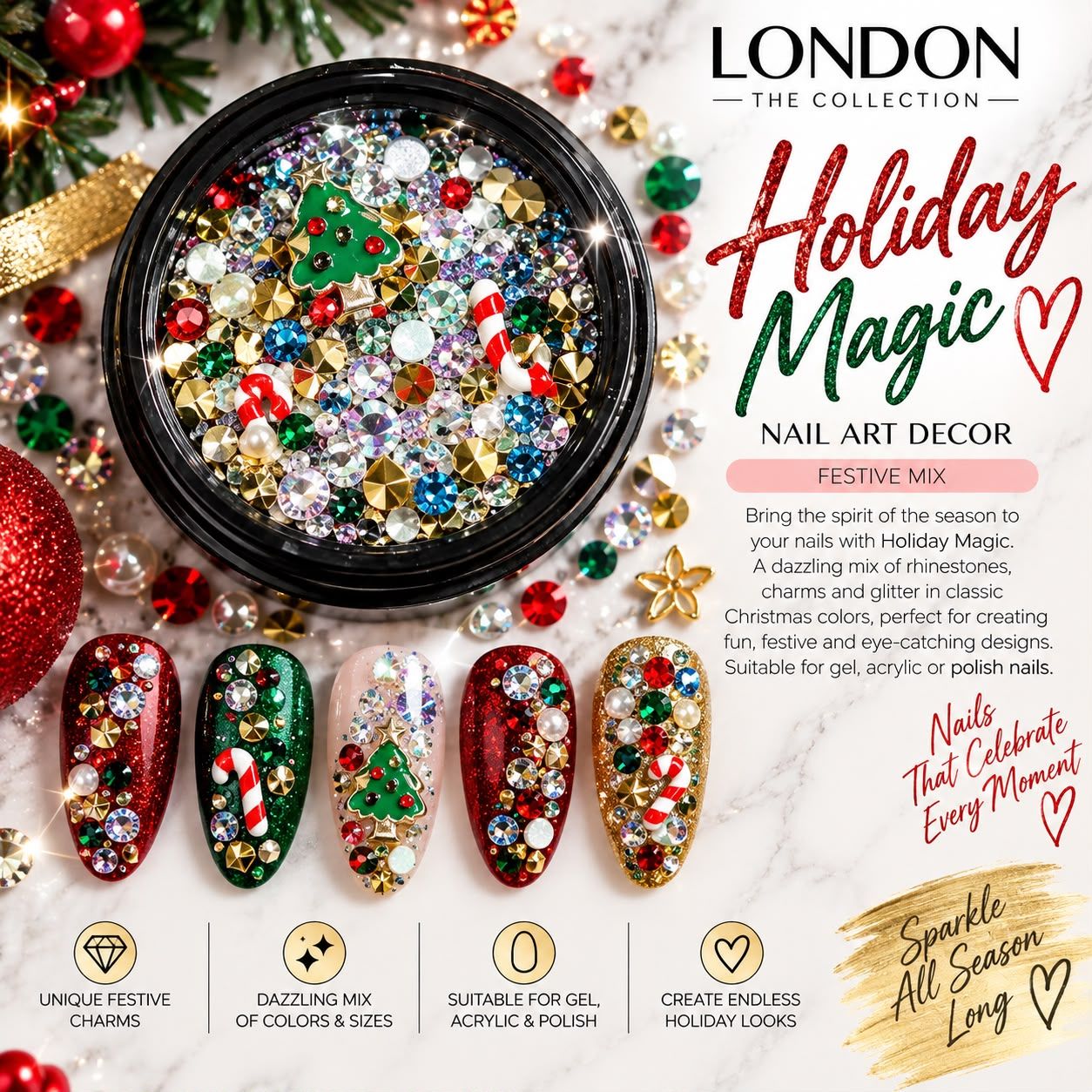 Holiday Magic- Nail Art Decor
