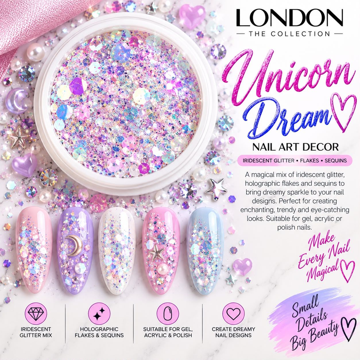 Sugar Whimsy- Nail Art Decor