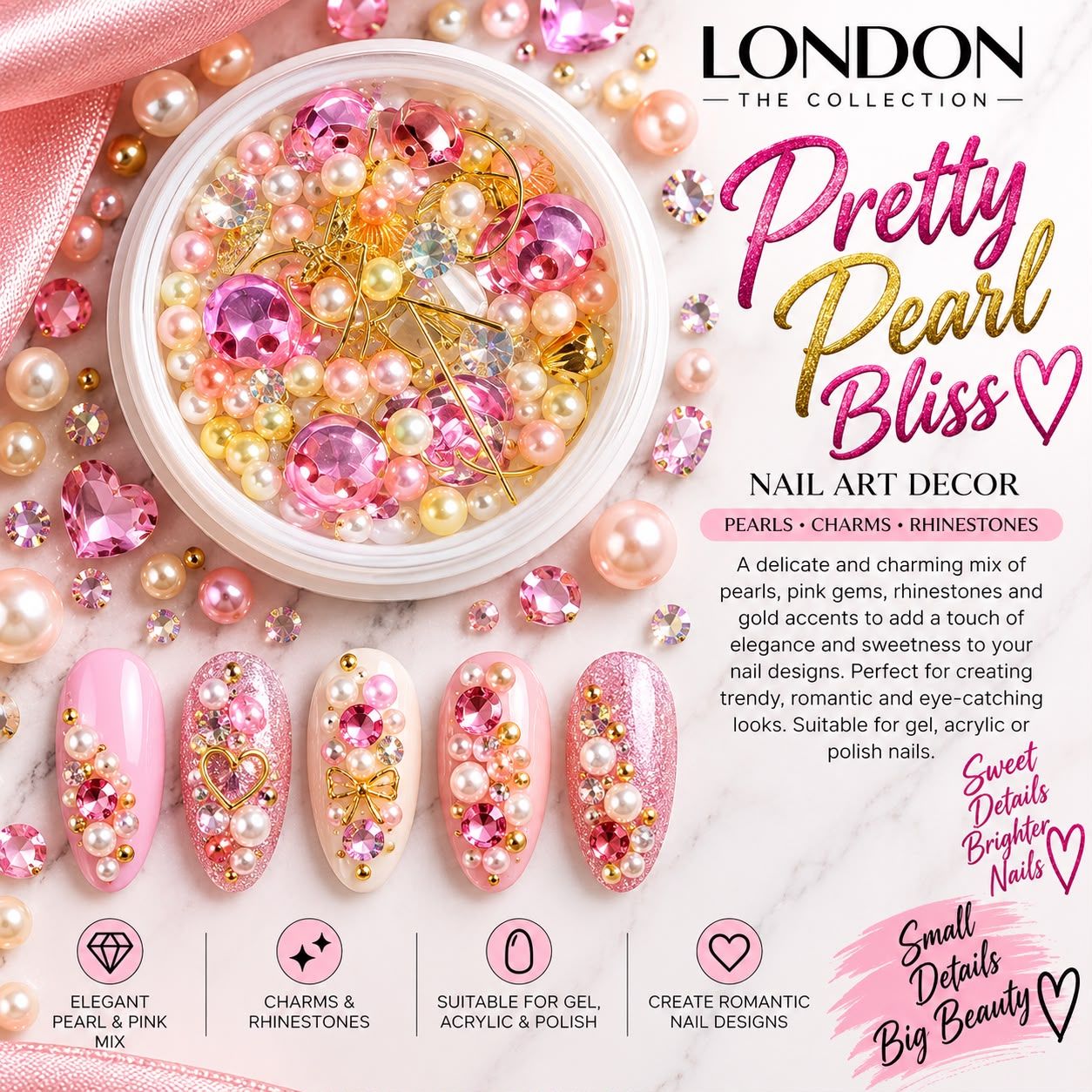 Pretty Pearl Bliss - Nail Art Decor