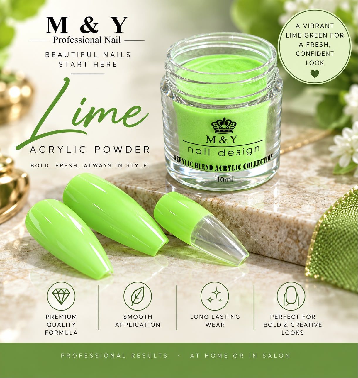 M &amp; Y Professional Nail - Lme Acrylic Powder 10ML