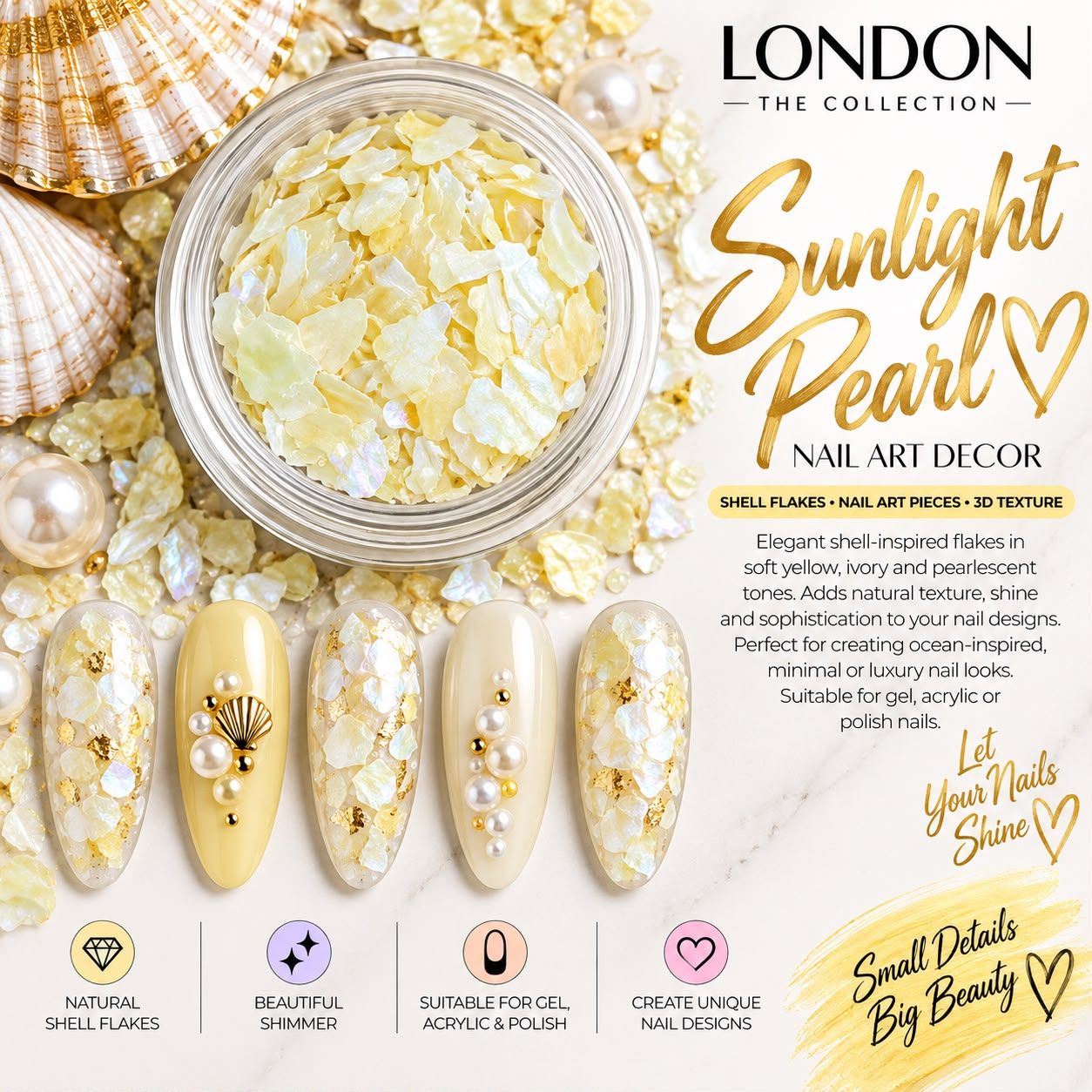 Sunlight Pearl - Nail Art Decor
