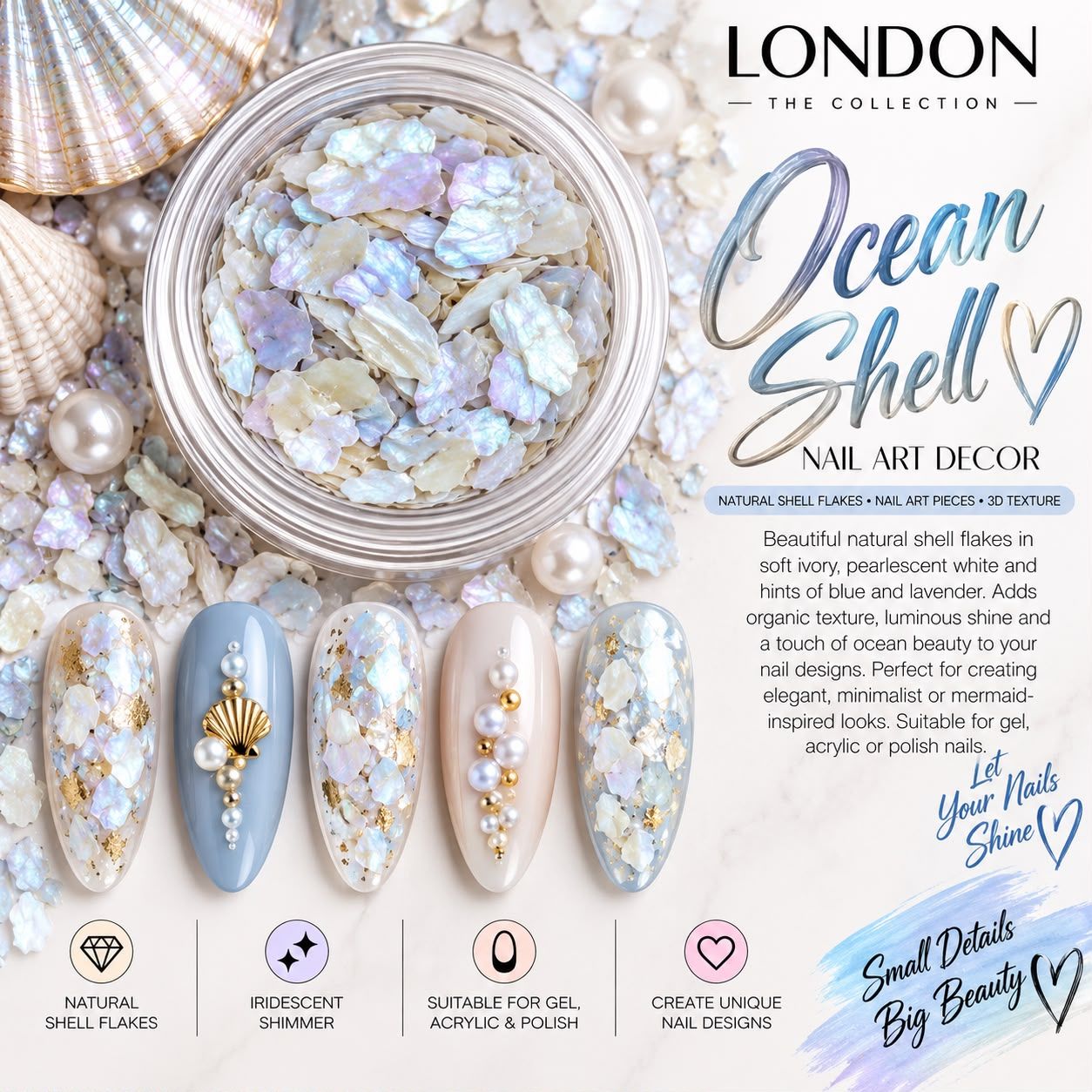 Ocean Shell - Nail Art Decor