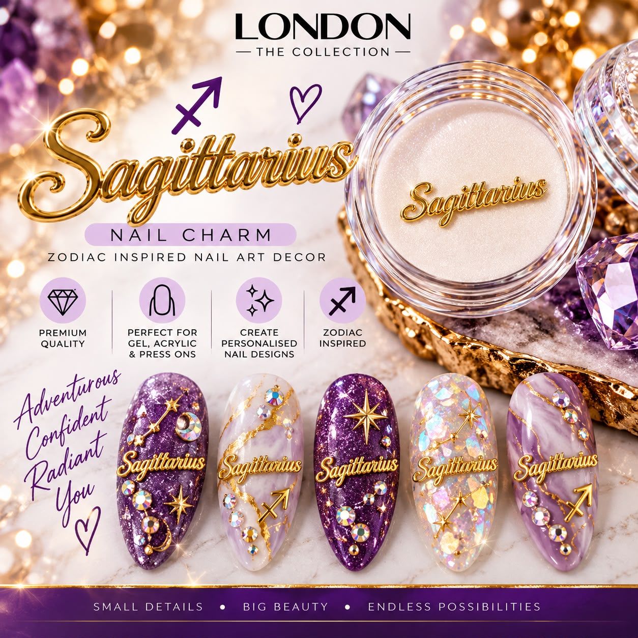 Sagittarius - Nail Charm