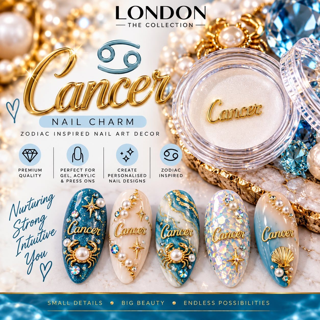 Cancer - Nail Charm
