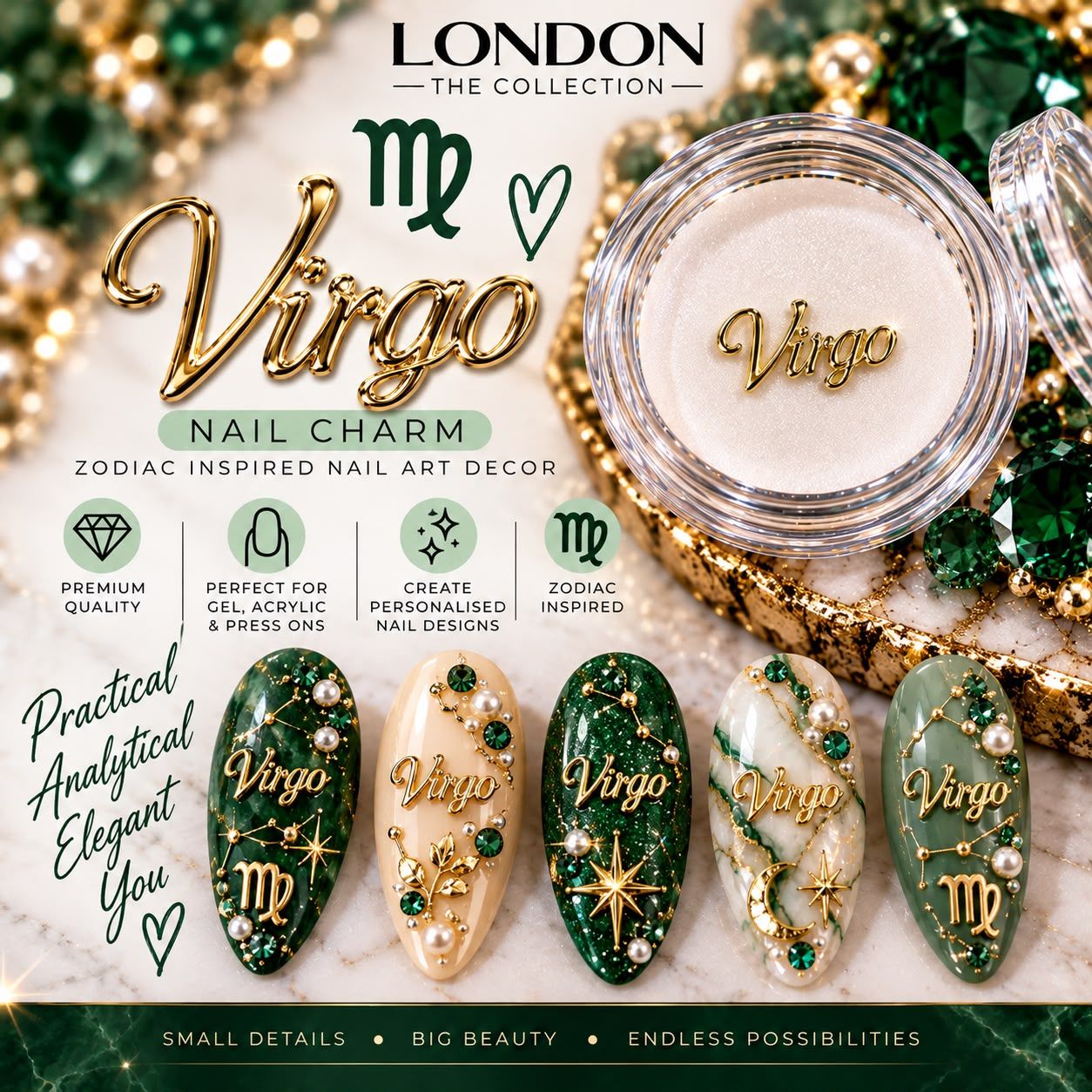 Virgo - Nail Charm