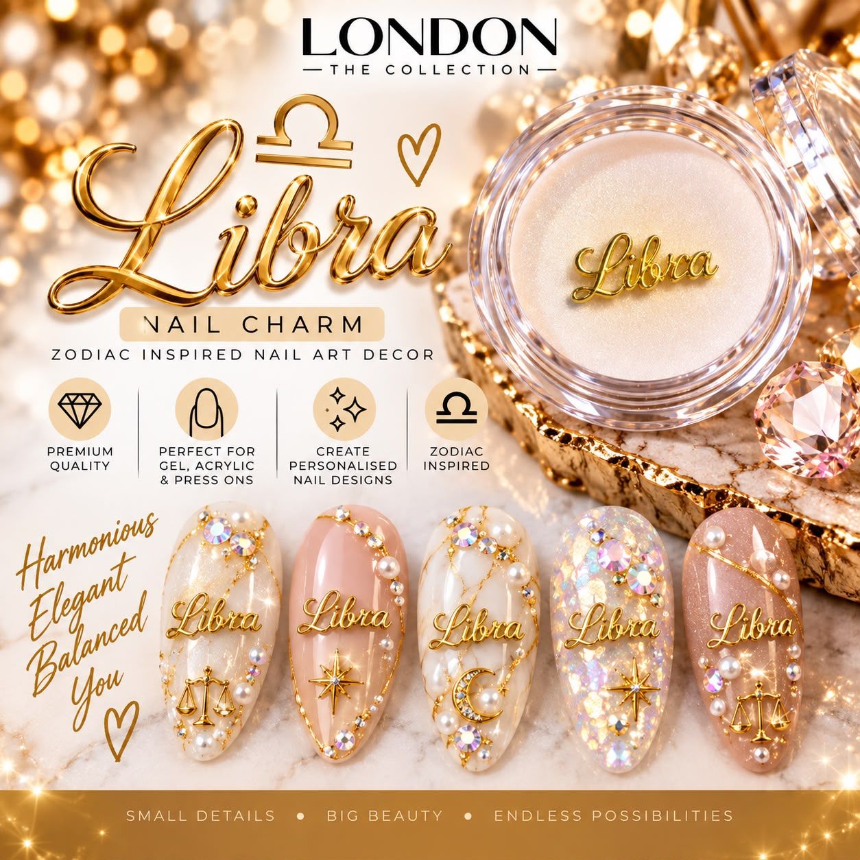 Libra - Nail Charm