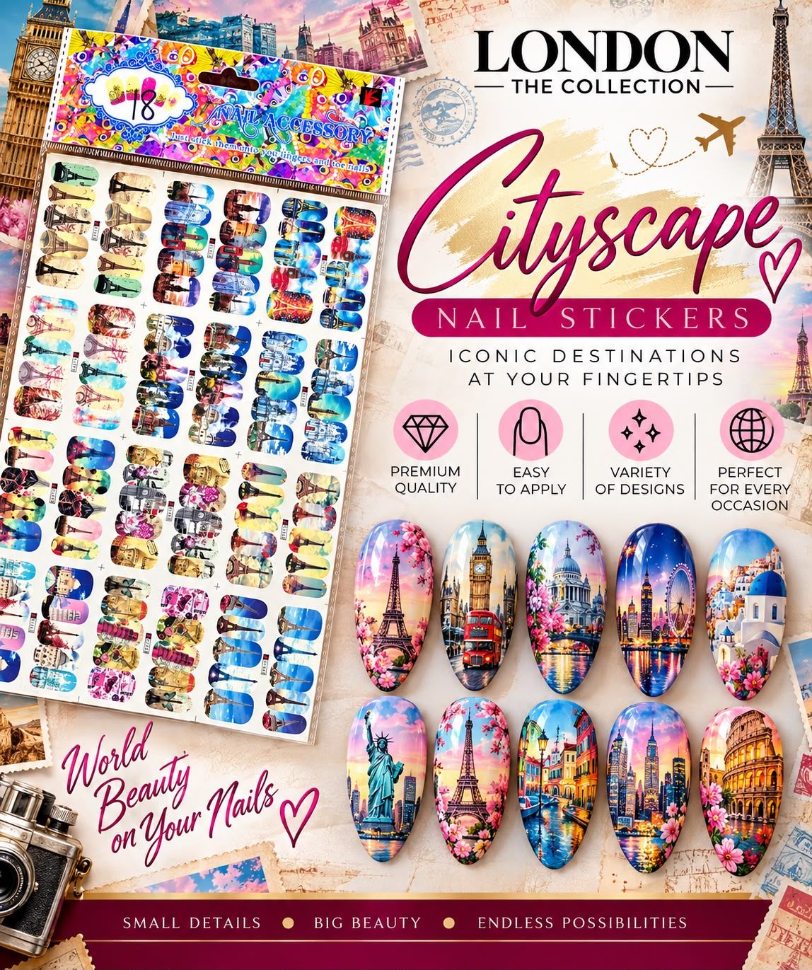 Cityscape - Nail Stickers
