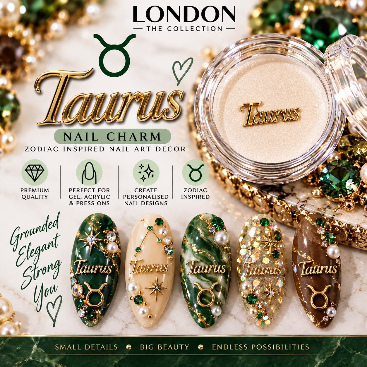 Taurus - Nail Charm