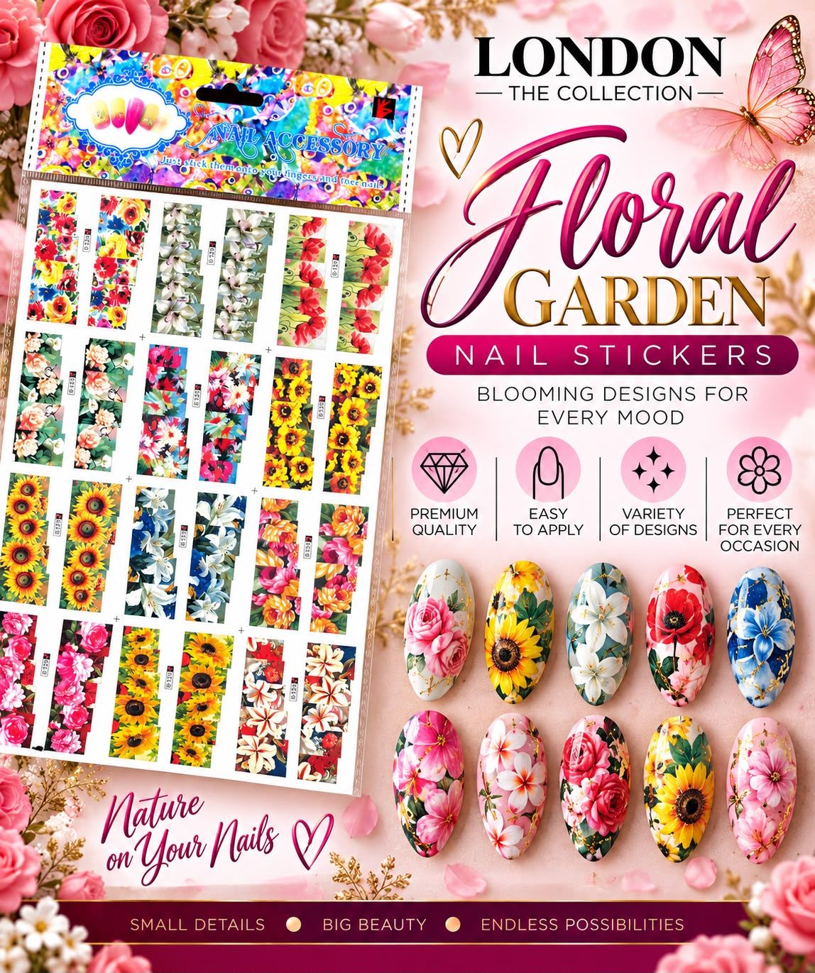 Floral Garden - Nail Stickers