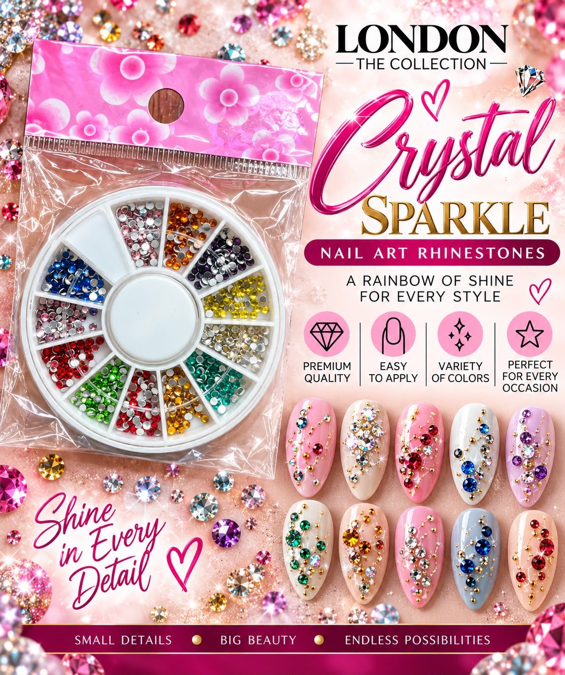 Crystal Sparkle - Nail Art Rhinestones