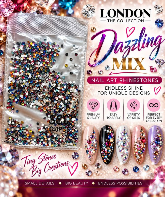 Dazzling Mix - Nail Art Rhinestone