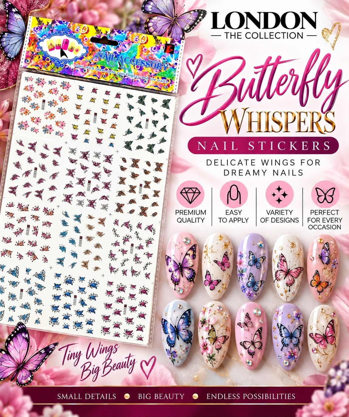 Butterfly Whispers - Nail Stickers
