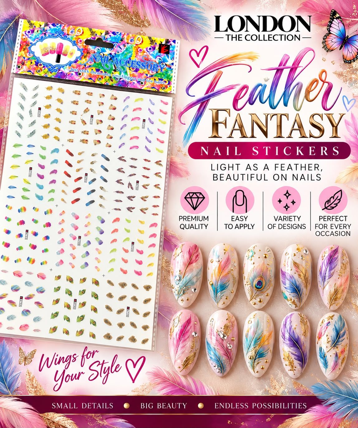 Feather Fantasy - Nail Sticker