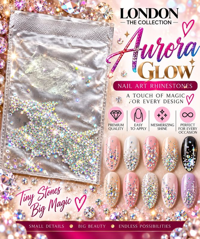 Aurora Glow - Nail Art Rhinestone