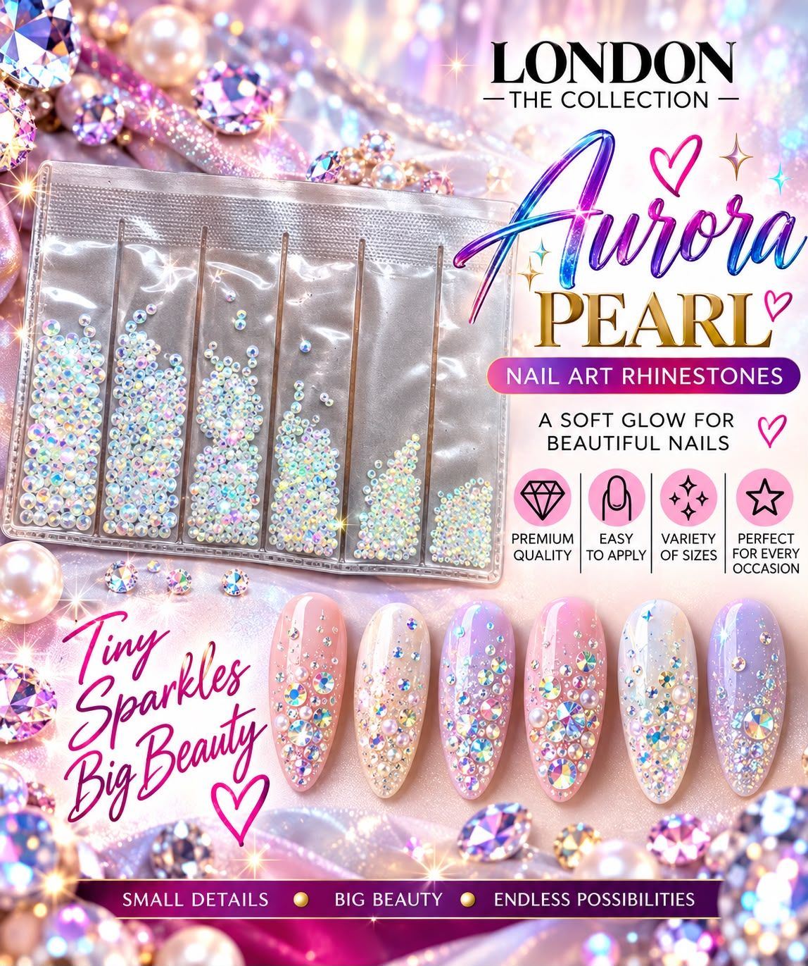 Aurora Pearl - Nail Art Rhinestones