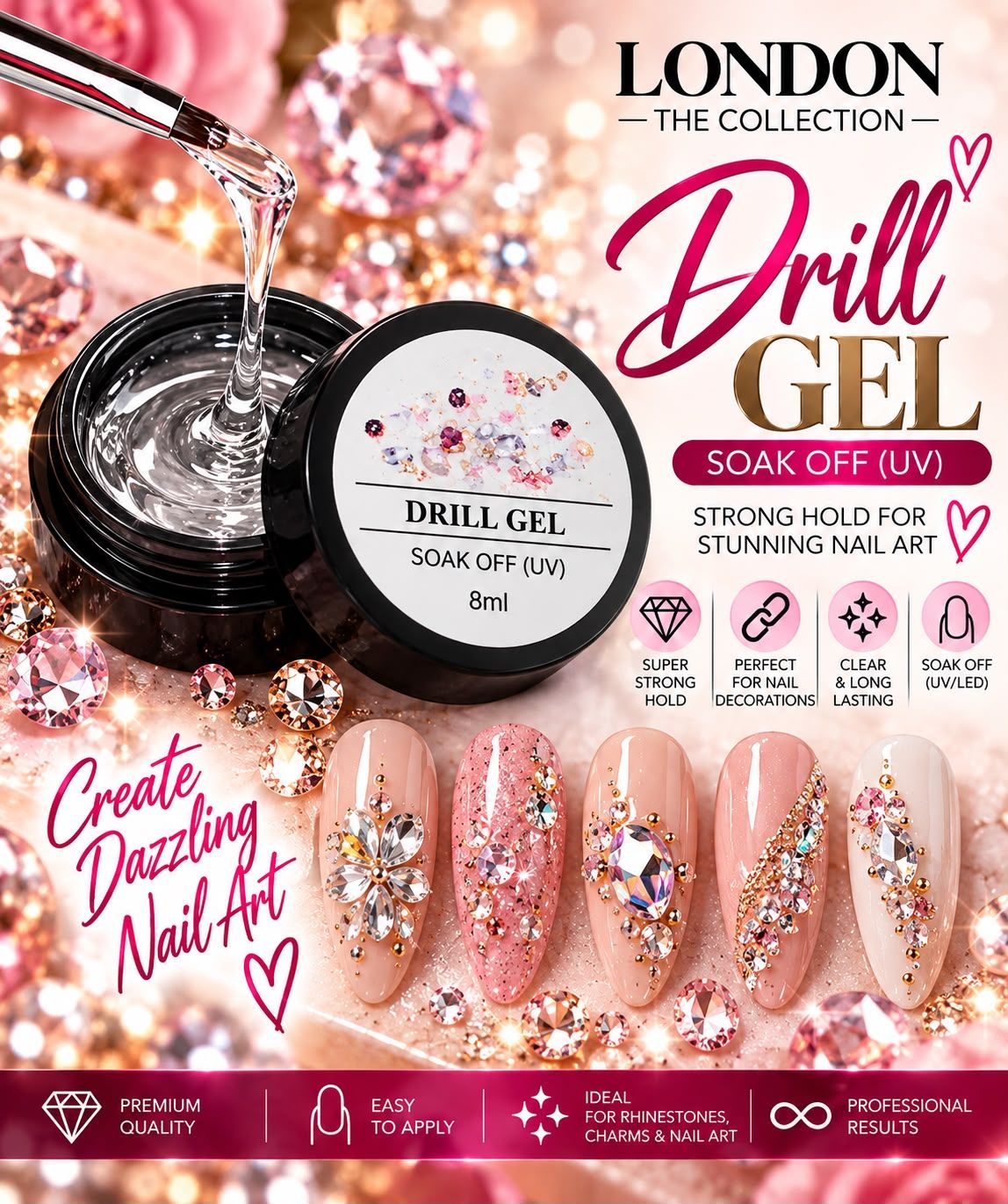 Drill Gel - Soak Off (UV) 8ML
