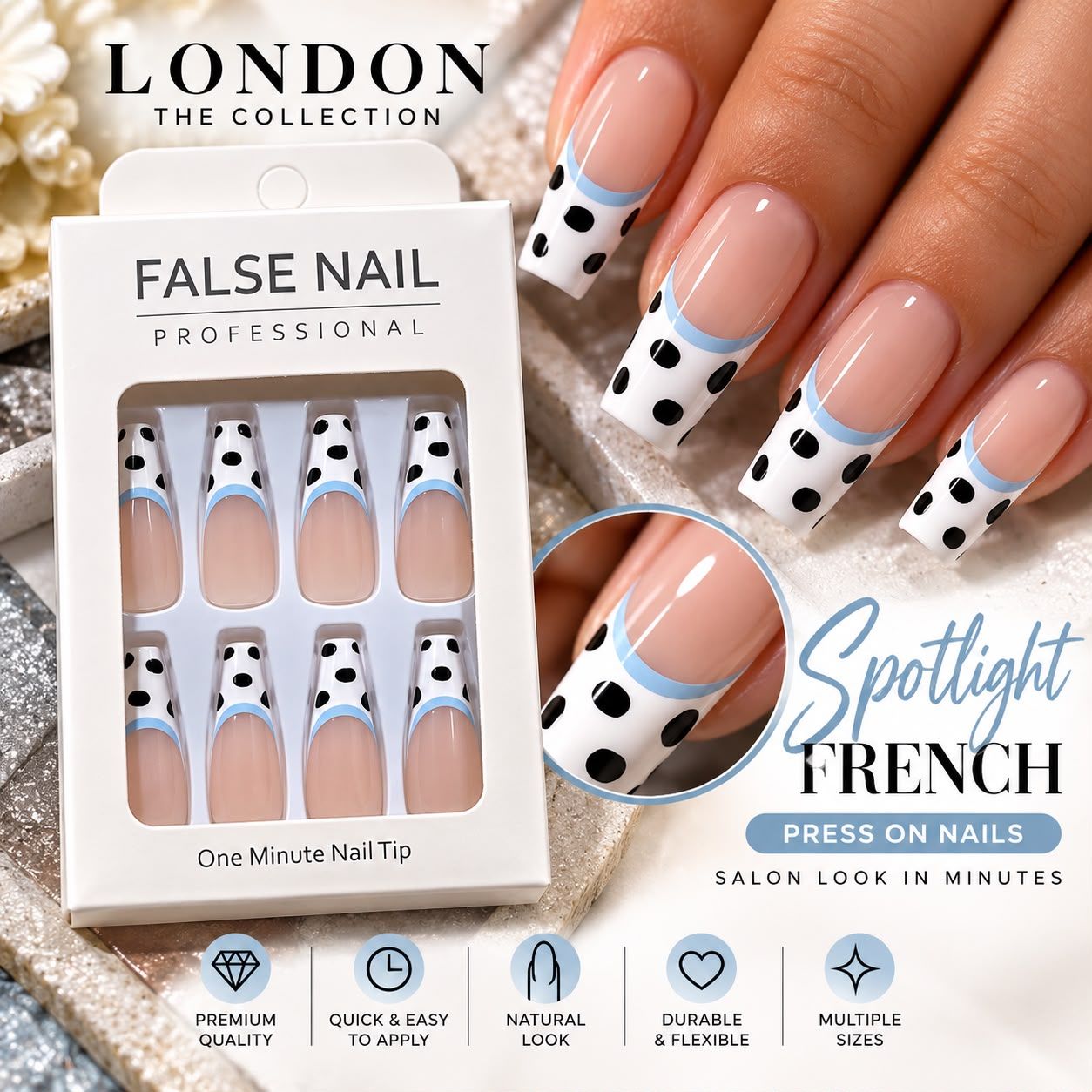 False Nail Professional - Spotlight French Press on Nails