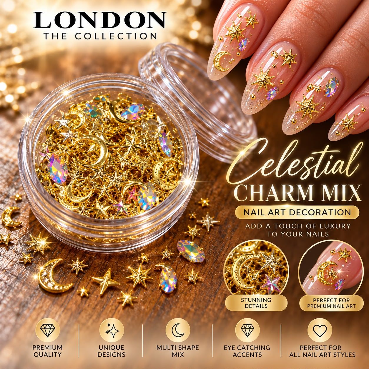 Celestial Charm Mix -  Nail Art Decoration