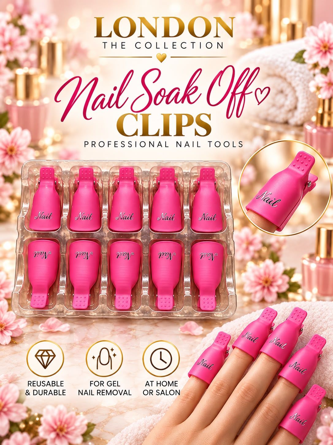 Nail Soak Off Clips - Professional Nail Tools