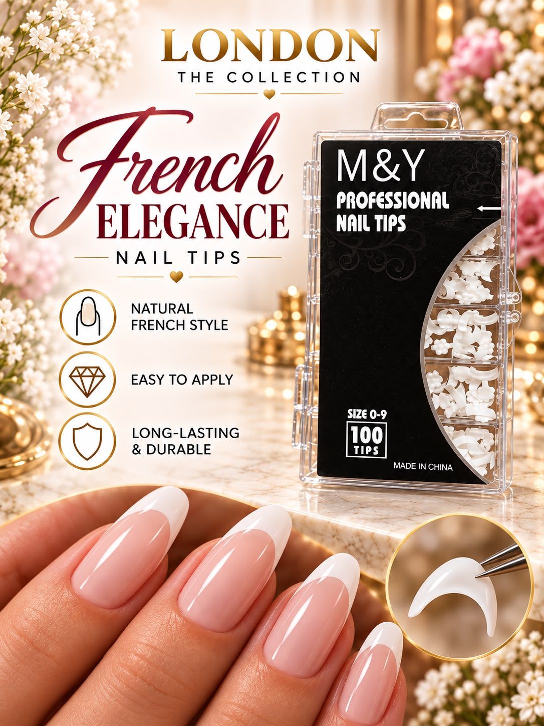 M &amp; Y Professional Nail Tips - French Elegance