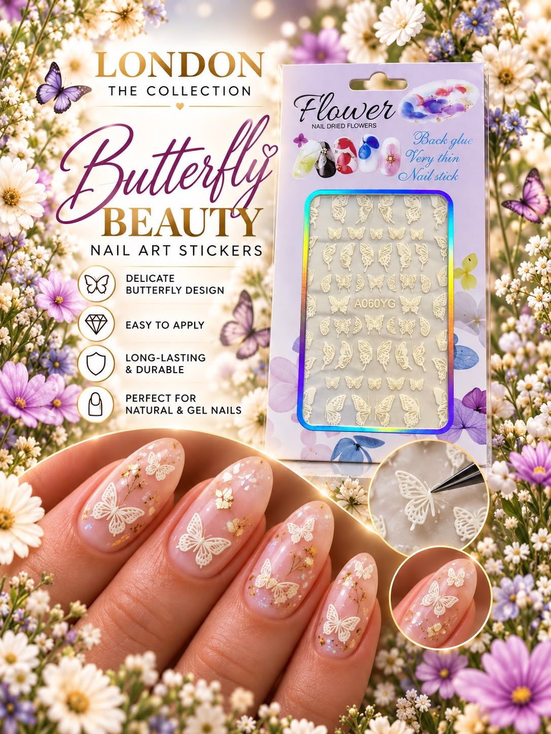 Butterfly Beauty - Nail Art Stickers
