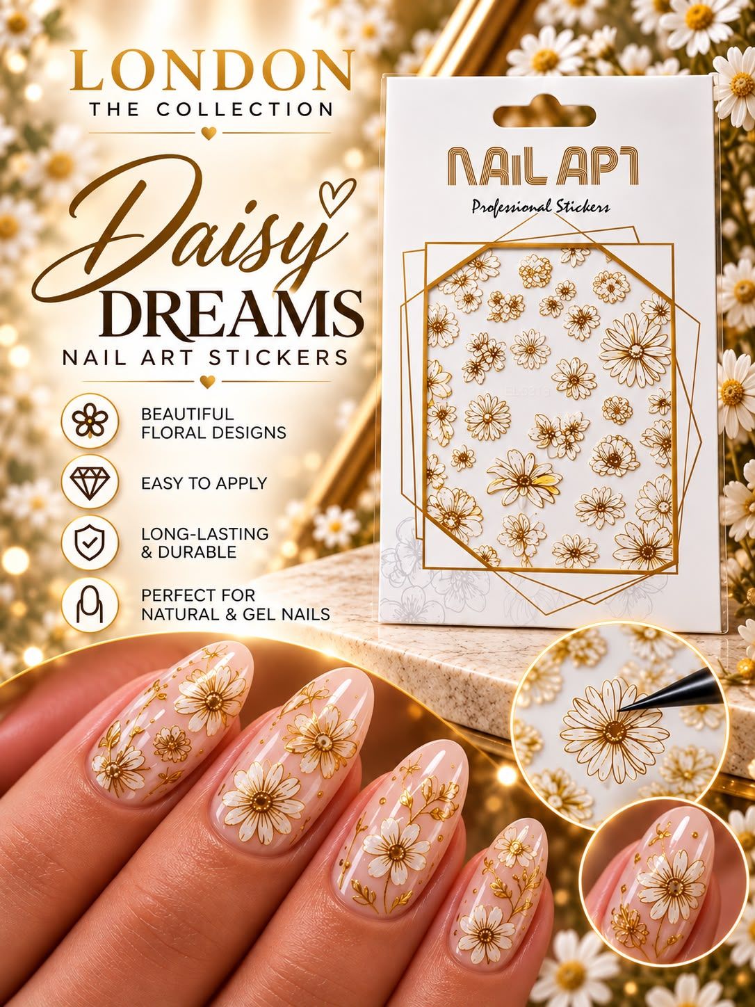 Daisy Dreams - Nail Art Stickers