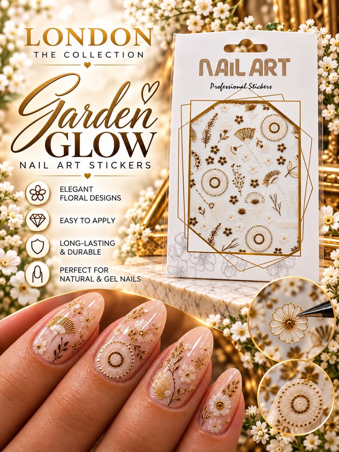 Garden Glow - Nail Art Sticker