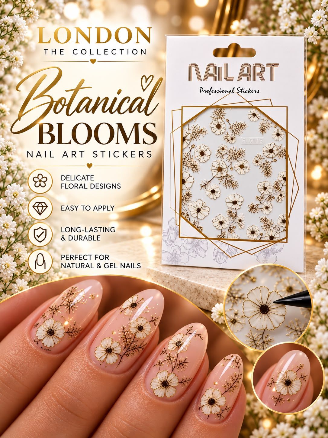 Botanical Blooms - Nail Art Sticker