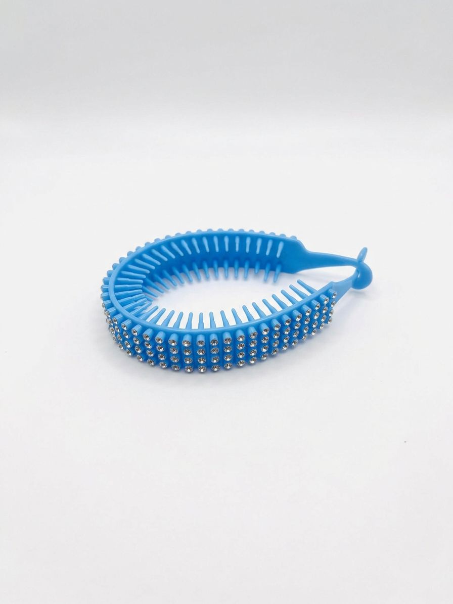 Blue Rhinestone - Banana Clip