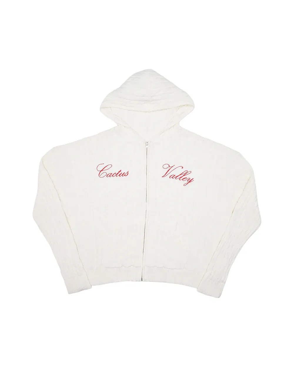 Cactus Valley Cable Knit Zip-Up Hoodie