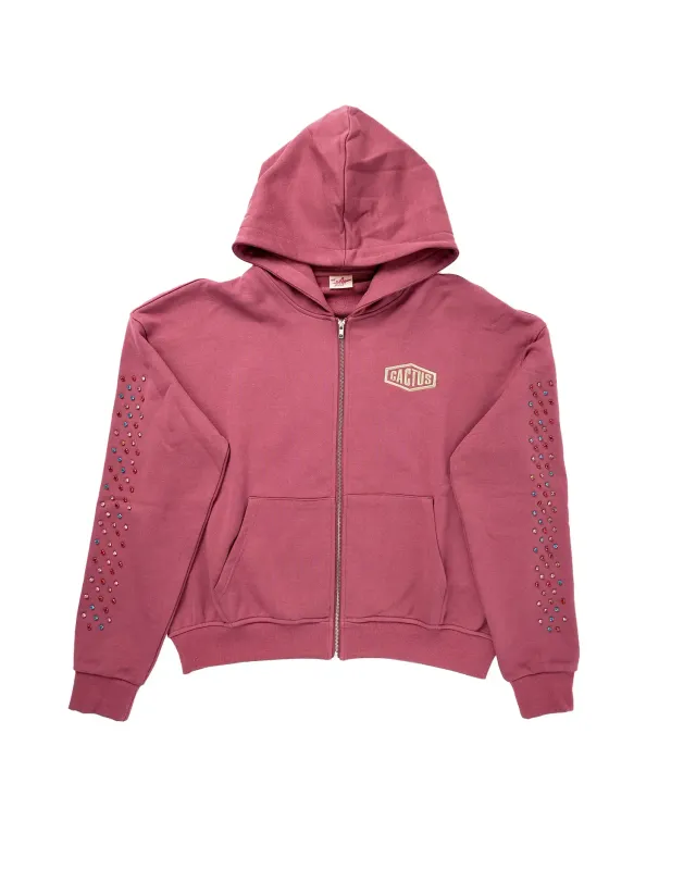 Cactus Valley Crystal Cactus Zip-Up Hoodie
