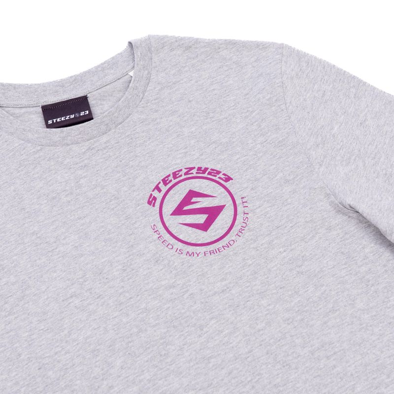 T-Shirt 'Full Circle' Grey Pink