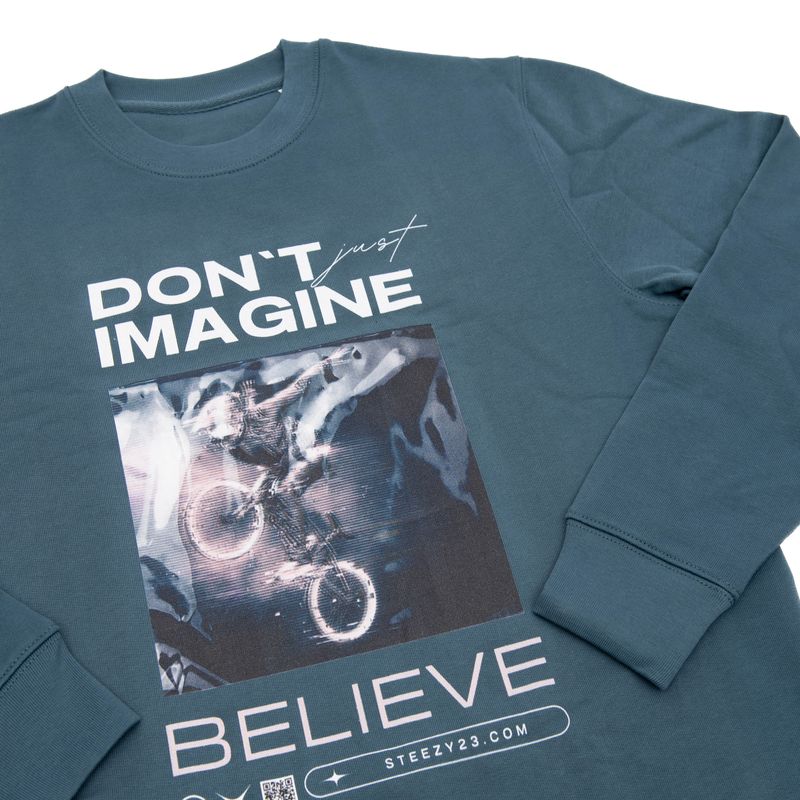 Sweater 'Believe' Petrol