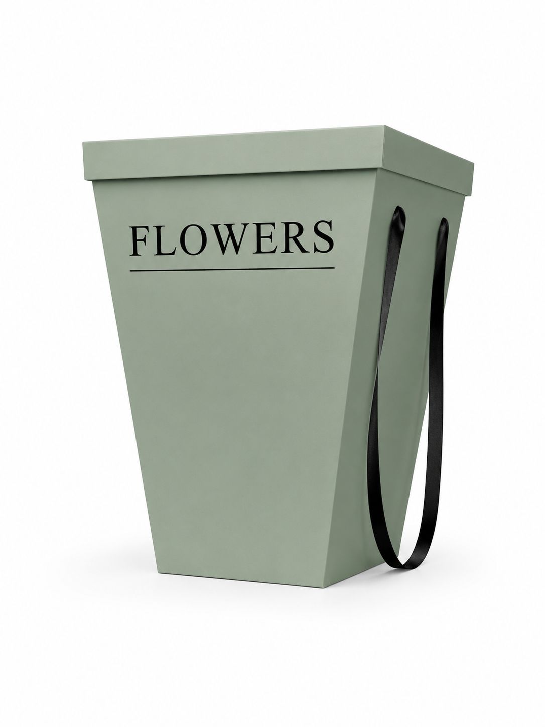 Flower Bag with Lid Green