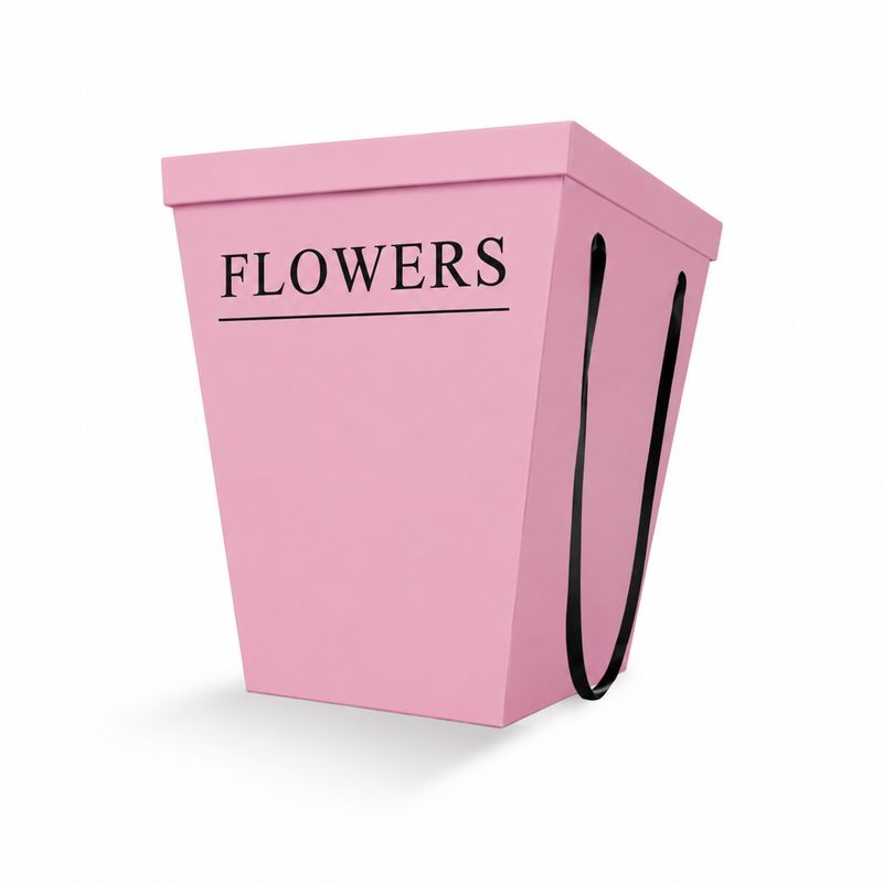 Flower bag with lid Pink