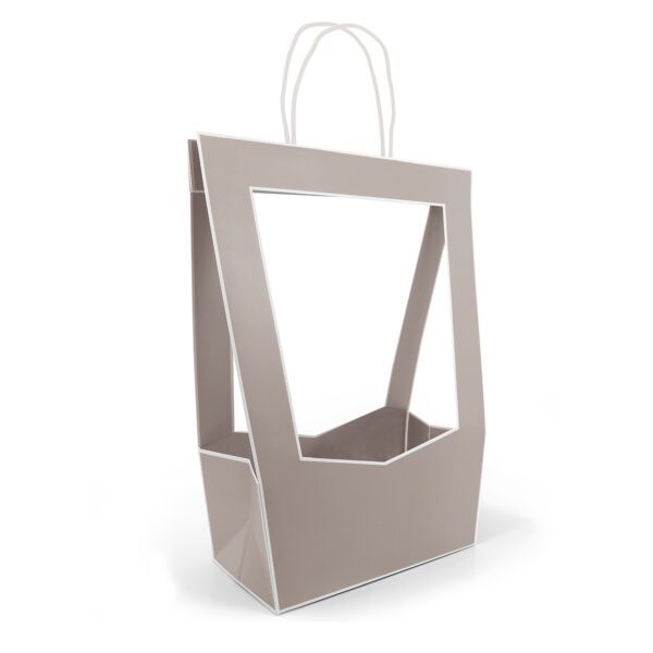 See-through cardboard bag Médaillon Gris