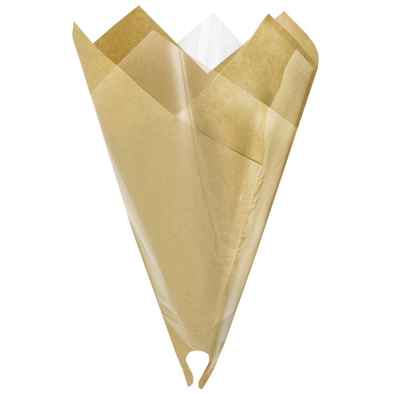 Time-saving kraft and polypro prefolded sleeve Naturel