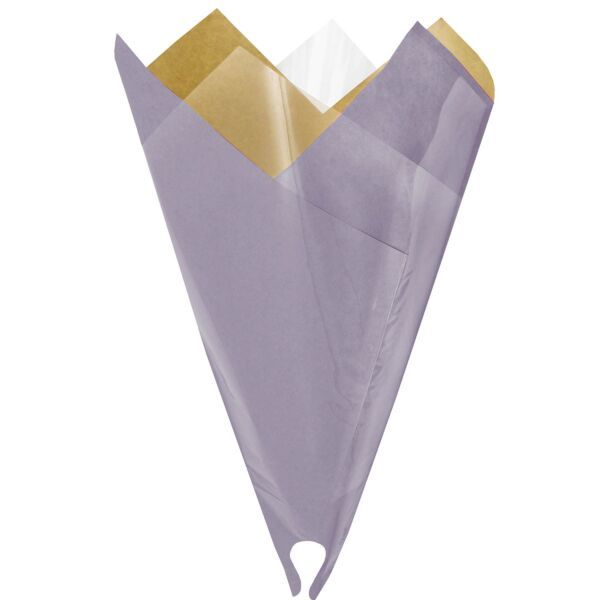 Time-saving kraft and polypro prefolded sleeve Violet