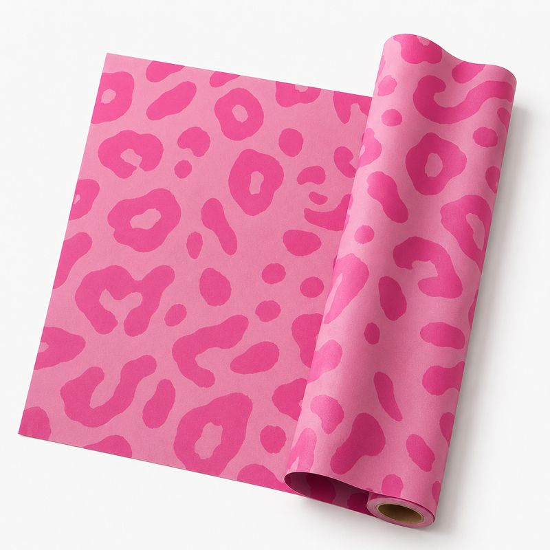 Matte Folie mit LEOPARD Pink Muster